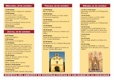 Programa Fiestas de Ntra Sra Virgen de Atocha